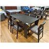 Image 1 : DARK WOOD KITCHEN TABLE (63" X 33"), COMES WITH 6 CHAIRS