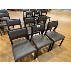 SET OF 6 WOODEN FRAME KITCHEN TABLE CHAIRS