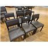 Image 1 : SET OF 6 WOODEN FRAME KITCHEN TABLE CHAIRS