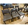 Image 1 : SET OF 6 WOODEN FRAME KITCHEN TABLE CHAIRS