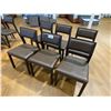 Image 1 : SET OF 6 WOODEN FRAME KITCHEN TABLE CHAIRS