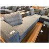 Image 2 : GREY SECTIONAL SOFA SET, 135" X 105", COMES WITH THROW CUSHIONS