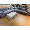 Image 1 : GREY SECTIONAL SOFA SET, 141" X 141", COMES WITH THROW CUSHIONS