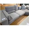 Image 2 : GREY SECTIONAL SOFA SET, 141" X 141", COMES WITH THROW CUSHIONS
