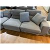 Image 3 : GREY SECTIONAL SOFA SET, 141" X 141", COMES WITH THROW CUSHIONS