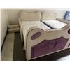 Image 1 : TAN CHILD'S TWIN SIZE 'KITTEN' BED WITH MATTRESS AND SIDE STEP