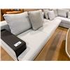 Image 2 : LARGE GREY SECTIONAL SOFA SET, MEASURES 148" LONG X 81" DEEP, INCLUDES THROW CUSHIONS