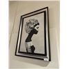 Image 1 : FRAMED WALL ART, 56" X 41", 'MYSTERIOUS WOMAN 2'