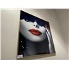 Image 1 : FRAMED WALL ART, 48" X 48" ' MYSTERIOUS WOMAN 3'