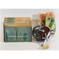 Moulinet de pêche vintage Penn Super Peer 309 m, traînée en étoile avec papiers pour boîte d'origine et accessoire de serrage pour canne à pêche - Non pêché - France Moulinet de pêche vintage Penn Super Peer 309 m, traînée en étoile avec papiers pour boîte d'origine et accessoire de serrage pour canne à pêche - Non pêché - France