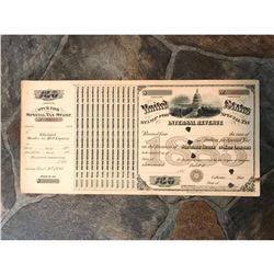 1885 Internal Revenue Malt Liquor Tax Stamp Sheet