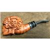 Image 2 : Handcarved Wooden Skeleton Skulls Smoking Pipe