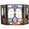 Image 2 : Tiffany-style Stained Glass Folding Fireplace Screen