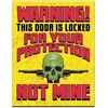 Image 1 : Warning, Skull & Gun Metal Pub Bar, Garage Sign
