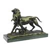 Image 2 : Hunting Dog Retriever & Rabbit Trophy Bronze Sculpture