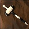 Image 1 : Hand-carved Bone & Wood Masonic Gavel