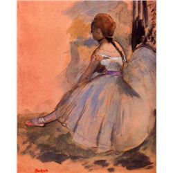 Edgar Degas - Sitting Dancer With Extended Left Leg