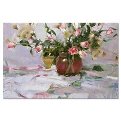 Dan Gerhartz, "Roses and Thistle" Limited Edition on Canvas, Numbered and Hand S