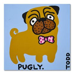 Todd Goldman, "Pugly" Original Acrylic Painting on Gallery Wrapped Canvas, Hand