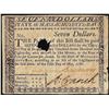 Image 1 : May 5, 1780 $7 State of Massachusetts Colonial Currency Note