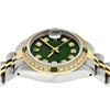 Image 9 : Rolex Ladies Two Tone Green Diamond & Emerald Oyster Perpetual Datejust Watch