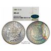 Image 1 : 1881-S $1 Morgan Silver Dollar Coin NGC MS63 CAC Amazing Toning