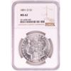 Image 1 : 1891-O $1 Morgan Silver Dollar Coin NGC MS62