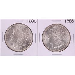 Lot of (2) 1885 $1 Morgan Silver Dollar Coins