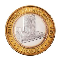 .999 Silver Eldorado Hotel and Casino $10 Casino Gaming Token Limited Edition
