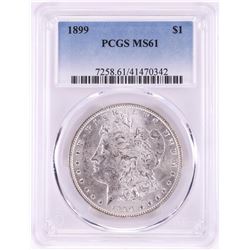 1899 $1 Morgan Silver Dollar Coin PCGS MS61