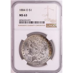 1884-O $1 Morgan Silver Dollar Coin NGC MS63 Great Toning