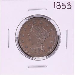 1853 Braided Hair Large Cent Coin