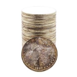 Roll of (20) Brilliant Uncirculated 1887 $1 Morgan Silver Dollar Coins
