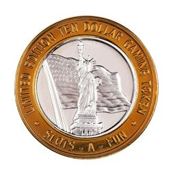 .999 Silver Slots A Fun Casino Las Vegas, NV $10 Limited Edition Casino Gaming Token