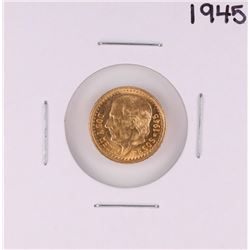1945 Mexico Dos Y Medio Pesos Gold Coin