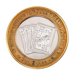 .999 Fine Silver Four Queens Casino Las Vegas, NV $10 Limited Edition Gaming Token