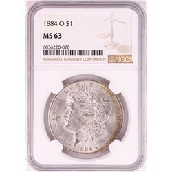 1884-O $1 Morgan Silver Dollar Coin NGC MS63 Nice Toning