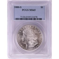 1880-S $1 Morgan Silver Dollar Coin PCGS MS65