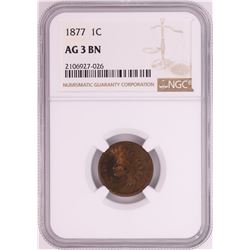 1877 Indian Head Cent Coin NGC AG3BN