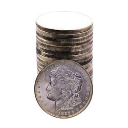 Roll of (20) Brilliant Uncirculated 1921-D $1 Morgan Silver Dollar Coins