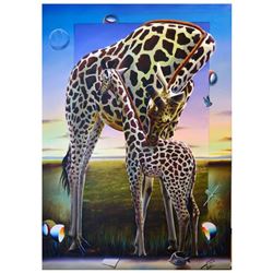 Ferjo "A Mother's Kiss" Original Oil On Canvas