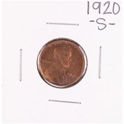 1920-S Lincoln Wheat Cent Coin