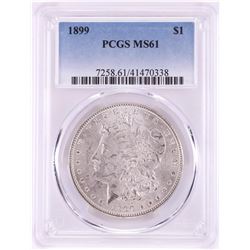 1899 $1 Morgan Silver Dollar Coin PCGS MS61