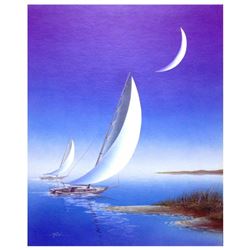 Ken Shotwell "Moon Sailing" Original Acrylic On Board