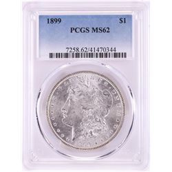 1899 $1 Morgan Silver Dollar Coin PCGS MS62