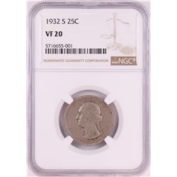 1932-S Washington Quarter Coin NGC VF20