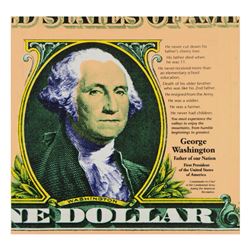 Steve Kaufman (1960-2010) "George Washington" Original Serigraph On Canvas