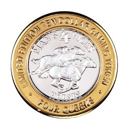 .999 Fine Silver Four Queens Casino Las Vegas $10 Limited Edition Gaming Token