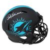 Image 1 : BOB GRIESE SIGNED MIAMI DOLPHINS ECLIPSE BLACK MATTE RIDDELL SPEED FULL SIZE REPLICA HELMET w/ COA