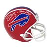 Image 1 : JIM KELLY & THURMAN THOMAS SIGNED BILLS THROWBACK RIDDELL FULL SIZE REPLICA HELMET (SCHWARTZ COA)